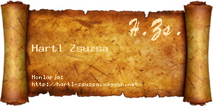 Hartl Zsuzsa névjegykártya